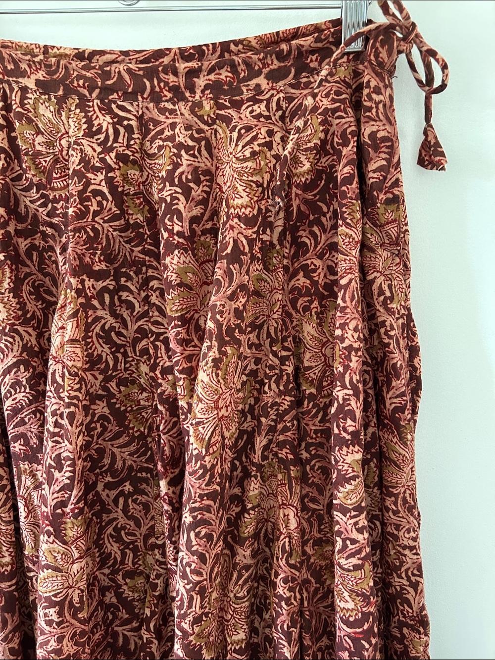 Matta Maxi Skirt Women's M Burgundy Floral India Print Boho Festival Hippie Full - Picture 10 of 11